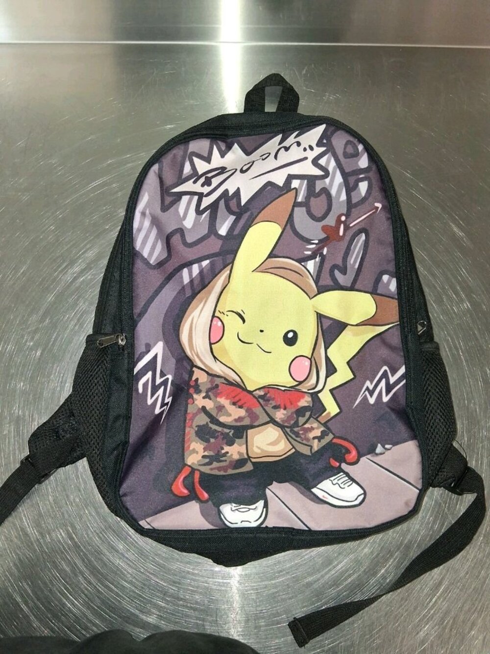 Pokemon Hiphop Flex Pikachu Backpack Black Kids School Bag